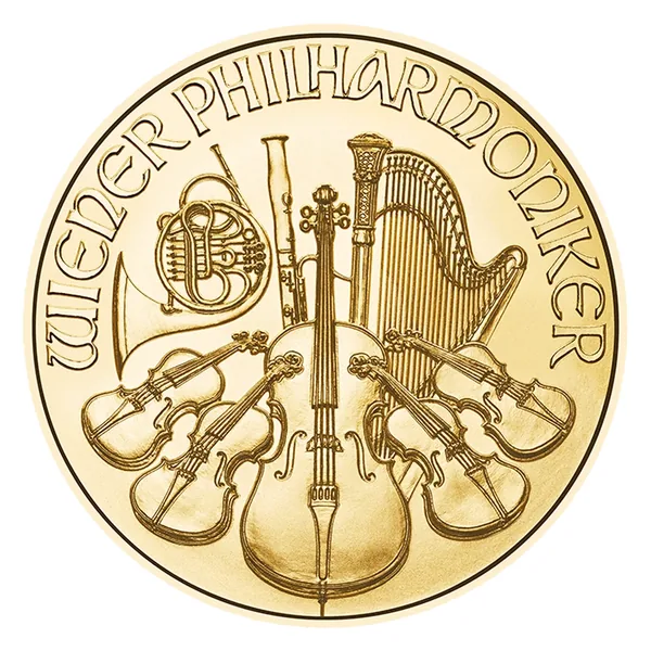 Złota moneta Wiedeński Filharmonik 1 oz – Kantor Grójec